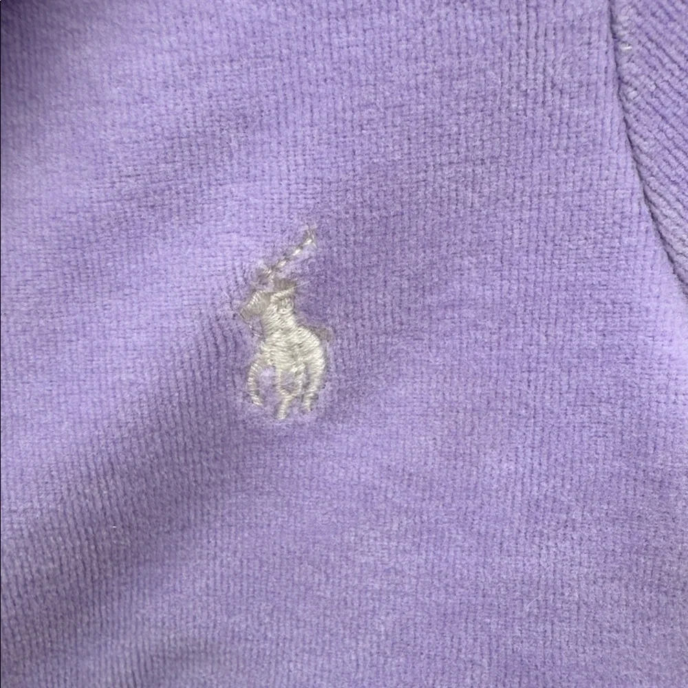 Ralph Lauren 12 mo lilac velour long sleeve dress holiday